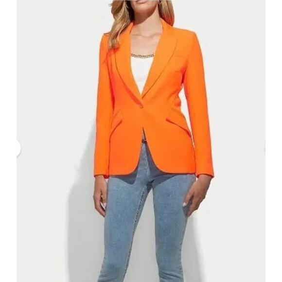 Generation Love Hudson Crepe Blazer Papaya Small NWT - Picture 1 of 9